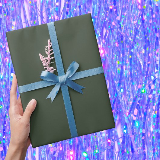 昆布グリーン無地のカラー ラッピングペーパー