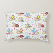 昆虫が付いているパターン アクセントクッション (裏面)