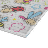 昆虫が付いているパターン カッティングボード (角)