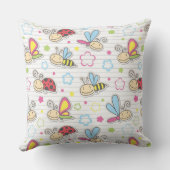 昆虫が付いているパターン クッション (裏面)