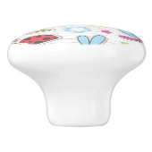 昆虫が付いているパターン セラミックノブ (側面)