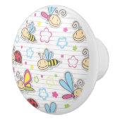 昆虫が付いているパターン セラミックノブ (右)