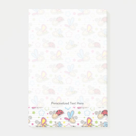 昆虫が付いているパターン ポストイット (正面)