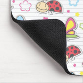 昆虫が付いているパターン マウスパッド (コーナー)