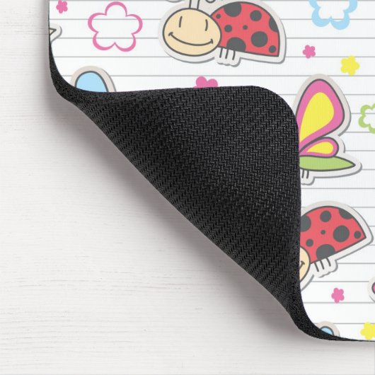 昆虫が付いているパターン マウスパッド (コーナー)