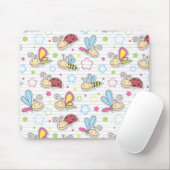 昆虫が付いているパターン マウスパッド (マウス)