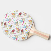 昆虫が付いているパターン 卓球ラケット (横)