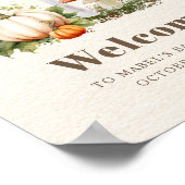 昆虫きのこウッドランドカボチャ赤ちゃんシャワー ポスター (角)