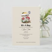 昆虫きのこウッドランド自然少年ベイビーシャワーI 招待状 (スタンド正面)