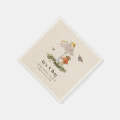 昆虫きのこウッドランド自然赤ちゃんシャワー スタンダードカクテルナプキン (角)