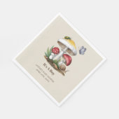 昆虫きのこウッドランド自然赤ちゃんシャワー スタンダードランチョンナプキン (角)