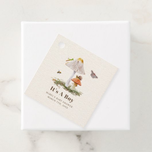 昆虫きのこウッドランド自然赤ちゃんシャワー フェイバータグ (インサイチュ)