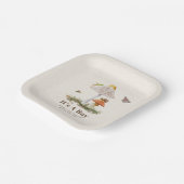 昆虫きのこウッドランド自然赤ちゃんシャワー ペーパープレート (傾斜あり)