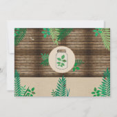 昆虫さがし写真ハント 木のパーティー 葉っぱの葉 招待状 (裏面)