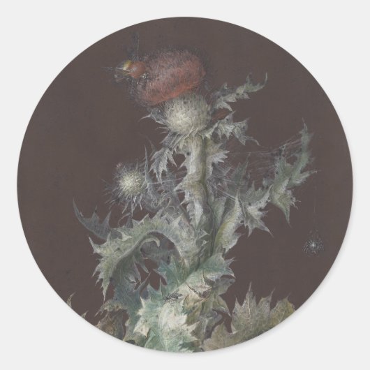 昆虫とアザミ1755ヨハンC.ディエッシュ ラウンドシール (正面)