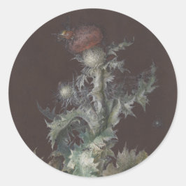 昆虫とアザミ1755ヨハンC.ディエッシュ ラウンドシール