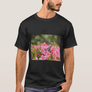 昆虫と美しい花の自然 Tシャツ