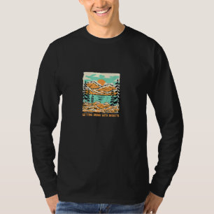 昆虫と飲の取得キャンプパパジョークキャンペ Tシャツ