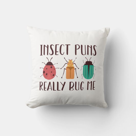 昆虫のダジャレは本当に鬱陶しい クッション (正面)