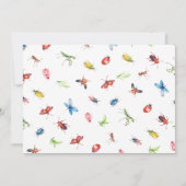 昆虫のバグ誕生日招待状 招待状 (裏面)