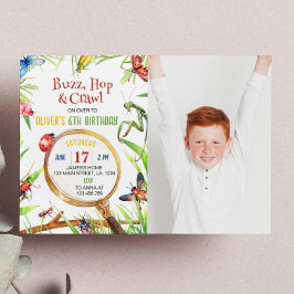 昆虫のバグ誕生日招待状 招待状