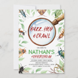 昆虫のバグ誕生日 招待状