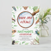 昆虫のバグ誕生日 招待状 (スタンド正面)