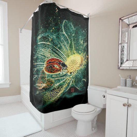 昆虫のモデル：レディバグライフ01-03 シャワーカーテン (インサイチュ)