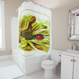 昆虫のモデル：レディバグライフ01-04 シャワーカーテン