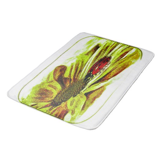 昆虫のモデル：レディバグライフ01-04 バスマット (アングル)