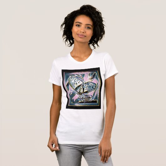 昆虫のモデル:美しい蝶01-03 Tシャツ (正面フル)