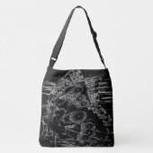 昆虫のモデル:美しい蝶08 クロスボディバッグ (裏面)