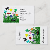 昆虫の名刺が付いているパズルの庭 名刺 (正面/裏面)