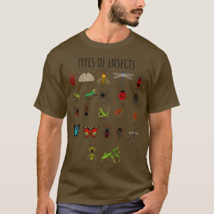 昆虫の子供の種類Bug Identification Science Tシャツ
