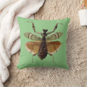 昆虫の枕緑 クッション (ブランケット)