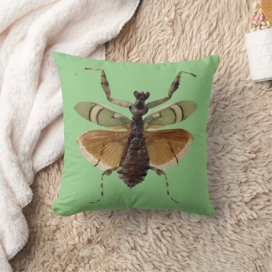 昆虫の枕緑 クッション (ブランケット)