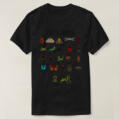 昆虫の種類Bug Identification Science Tシャツ (デザイン正面)