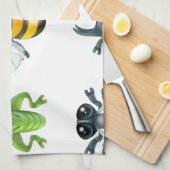 昆虫の虫アイコン キッチンタオル (四つ折り)