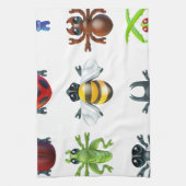 昆虫の虫アイコン キッチンタオル (縦)