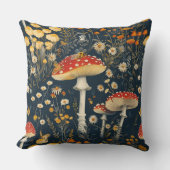 昆虫の蜂の蛾の蝶とヴィンテージのプリント クッション (正面)
