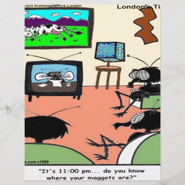 昆虫の親のおもしろい漫画 (正面)