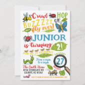 昆虫の誕生日招待状 招待状 (正面)