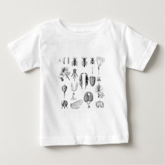 昆虫の部品の図表 ベビーTシャツ