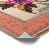 昆虫を持つ外来花 ポスター (角)