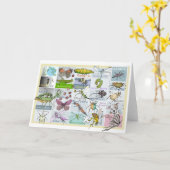 昆虫アルファベット カード (黄色い花)