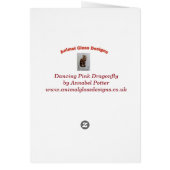 昆虫アート踊りピンクトンボ (裏面)