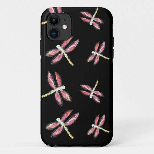 昆虫アート踊りピンクトンボ Case-Mate iPhoneケース (裏面)