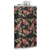 昆虫カラフルと植物性シームレスデザイン フラスク (右)