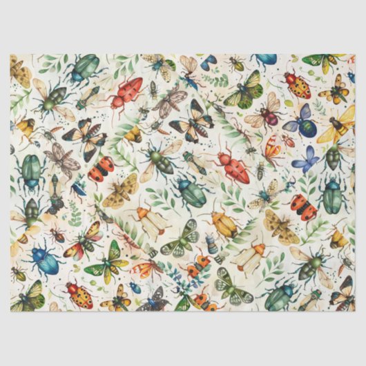 昆虫カラフル採集分離 薄葉紙 (正面)