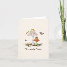 昆虫キノコ樹林自然ありがとう サンキューカード